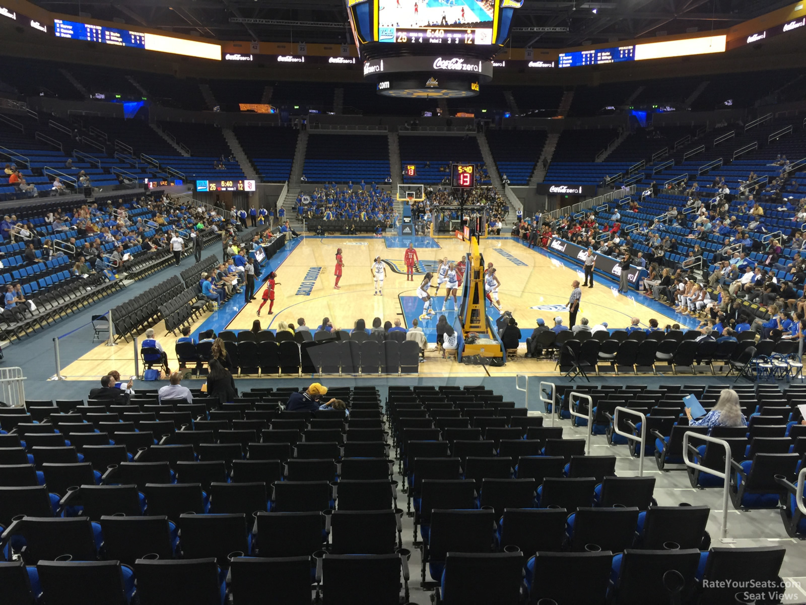 section 109, row 3 seat view  - pauley pavilion