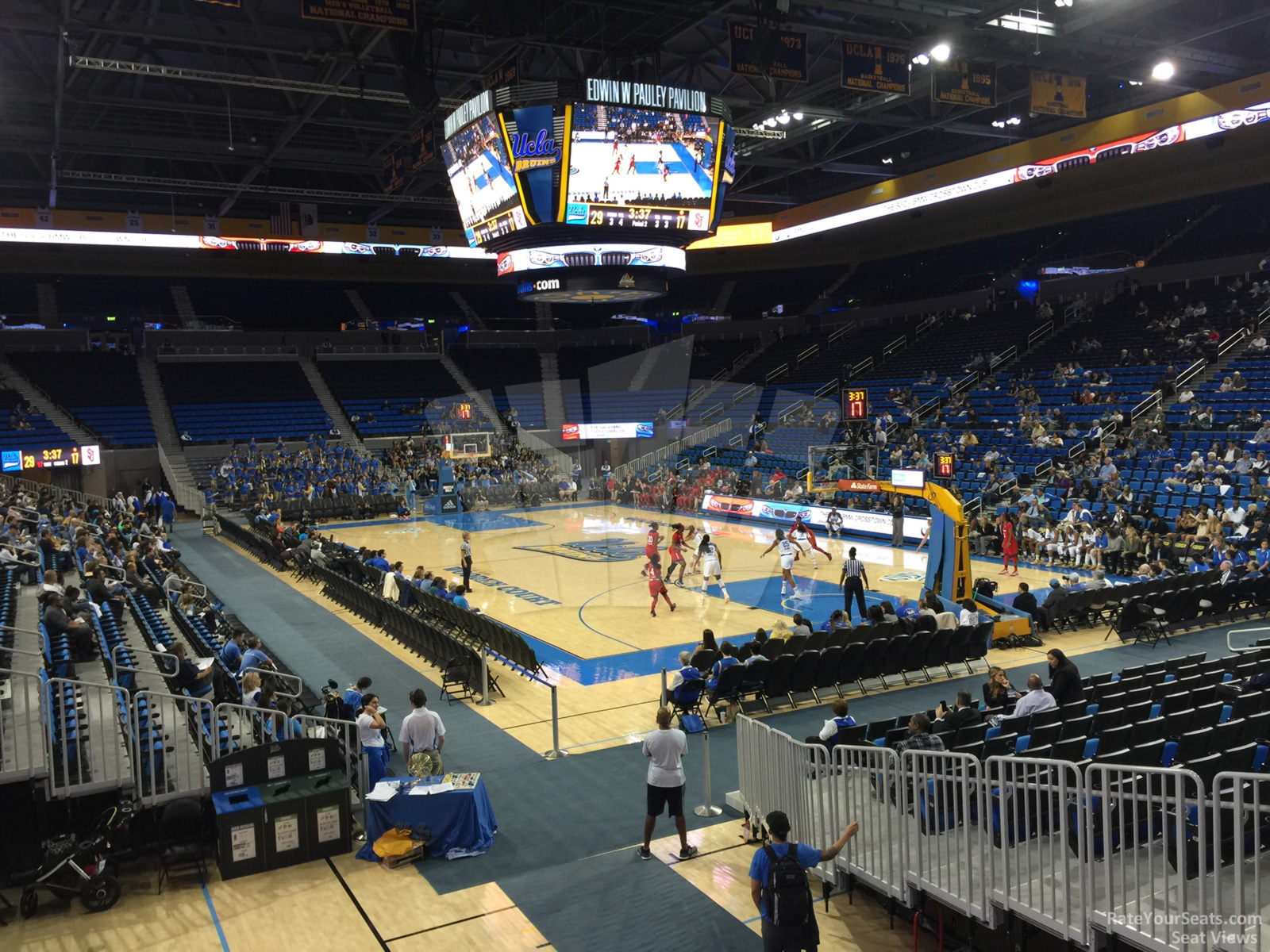 section 111, row 3 seat view  - pauley pavilion