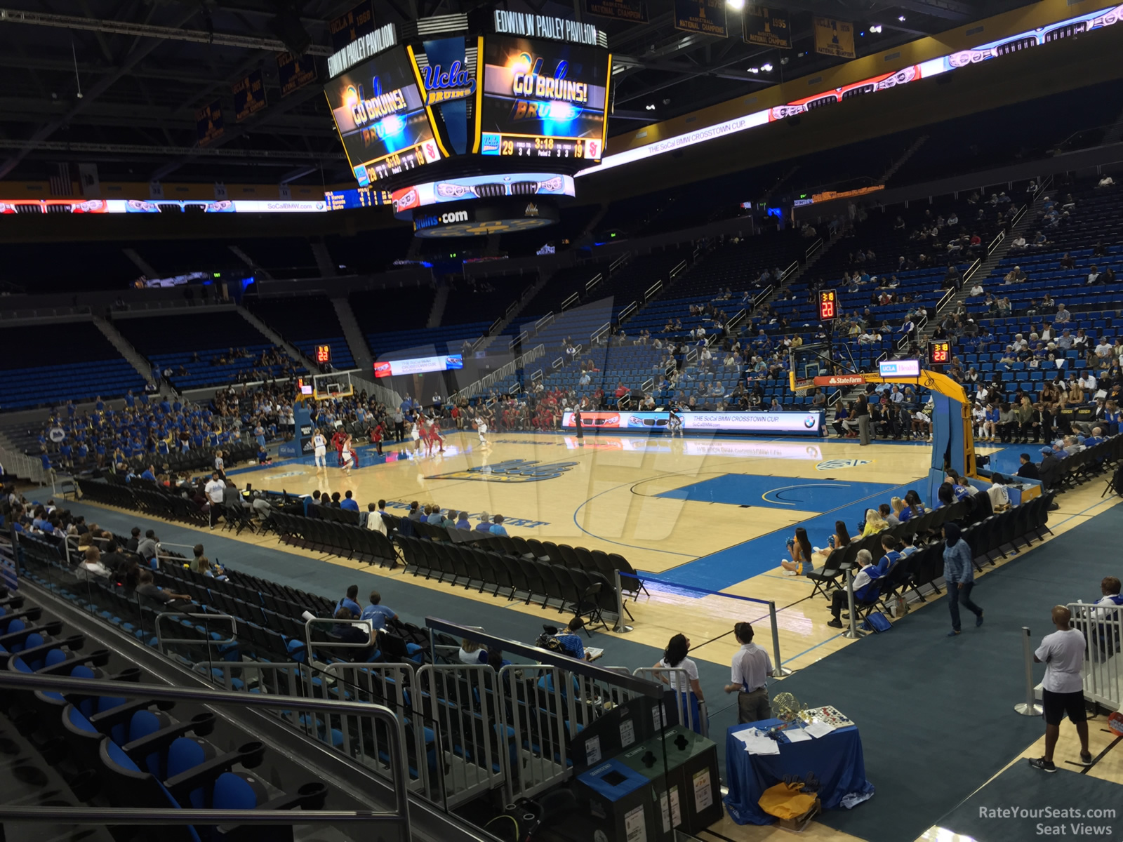 section 112, row 3 seat view  - pauley pavilion