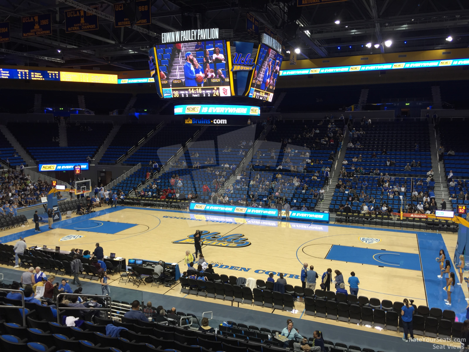 section 114, row 13 seat view  - pauley pavilion