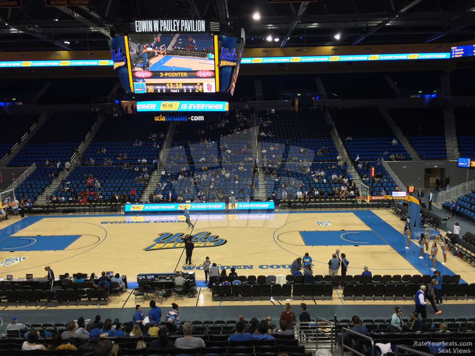 section 115, row 13 seat view  - pauley pavilion