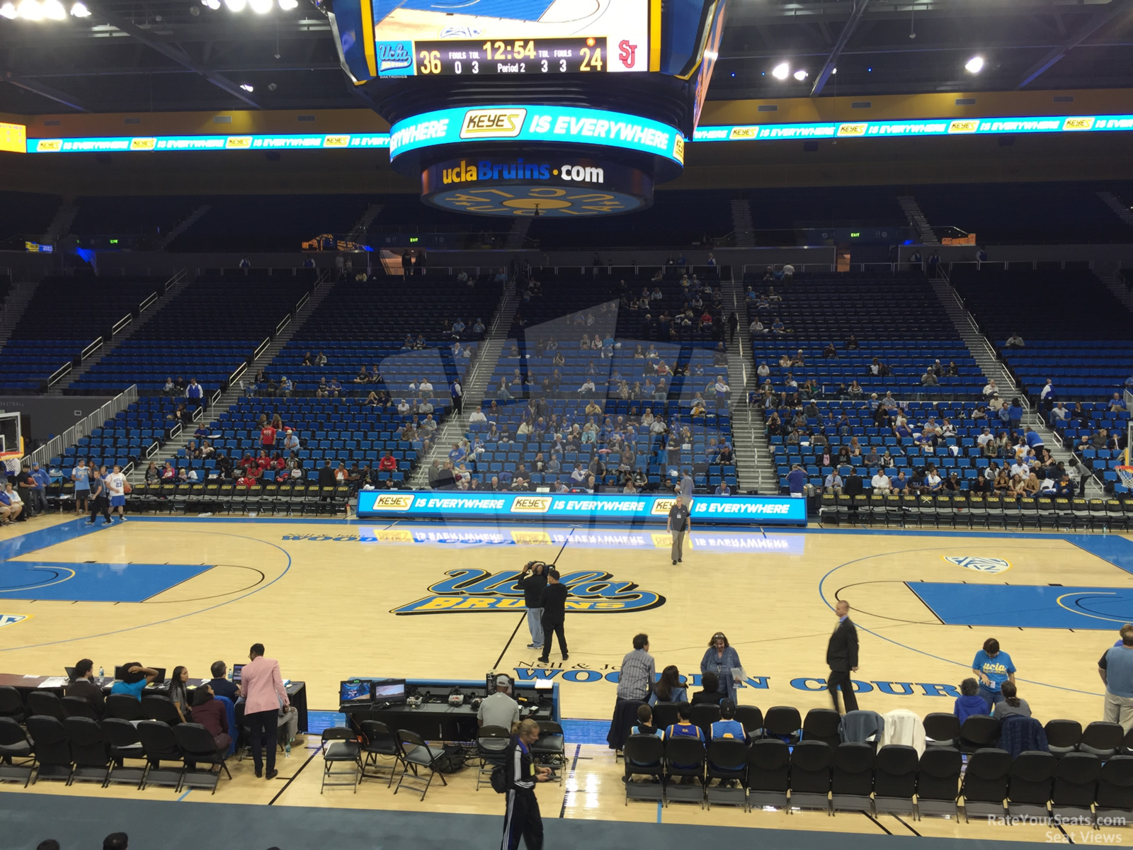 section 115, row 3 seat view  - pauley pavilion