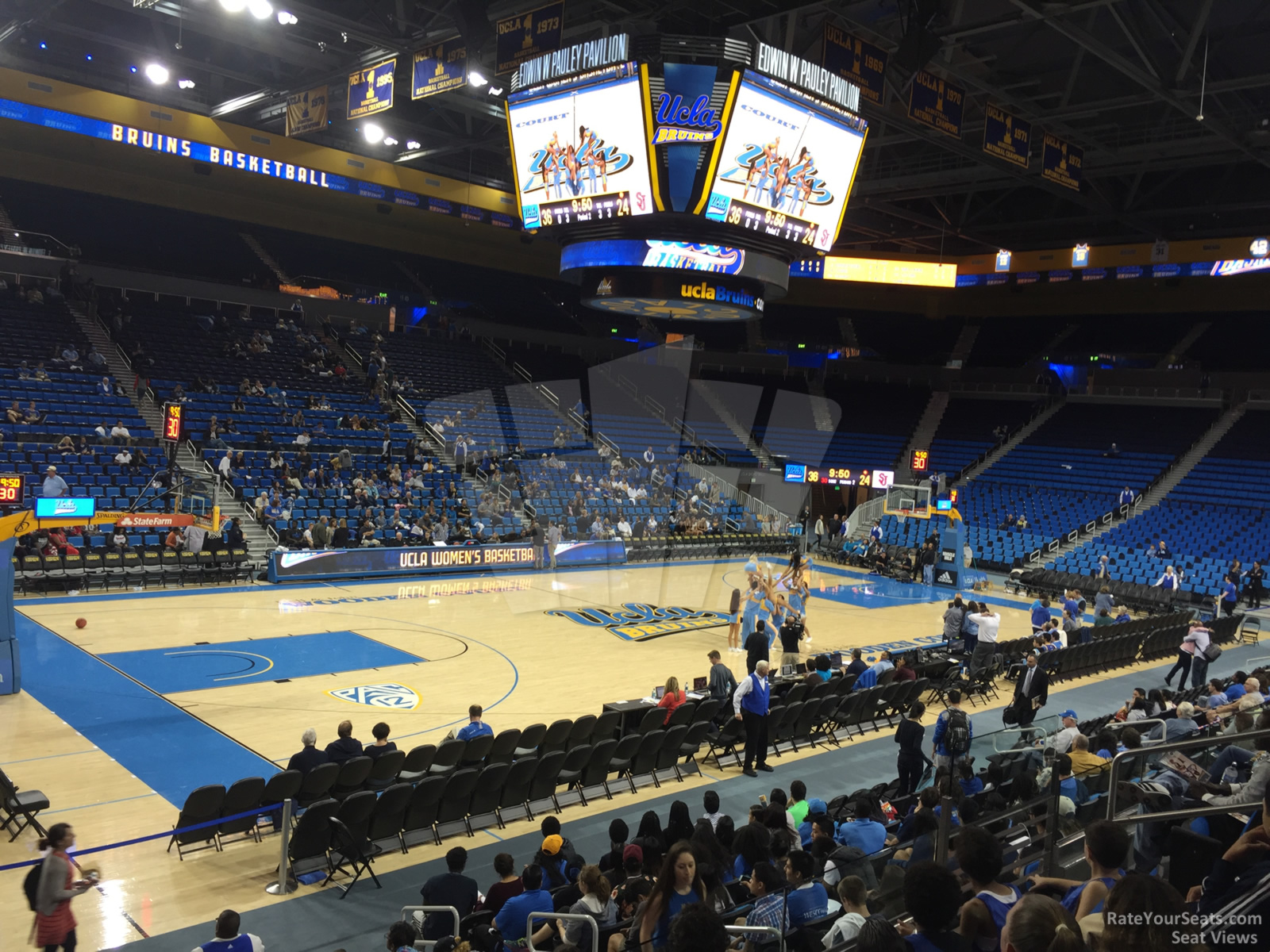 section 117, row 3 seat view  - pauley pavilion