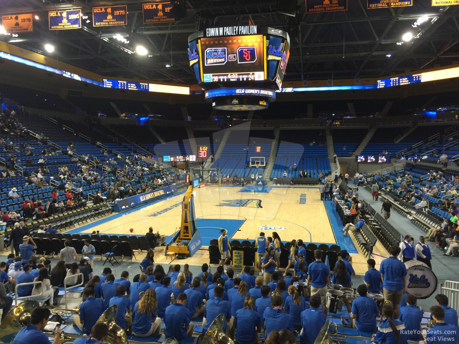 section 121, row 3 seat view  - pauley pavilion