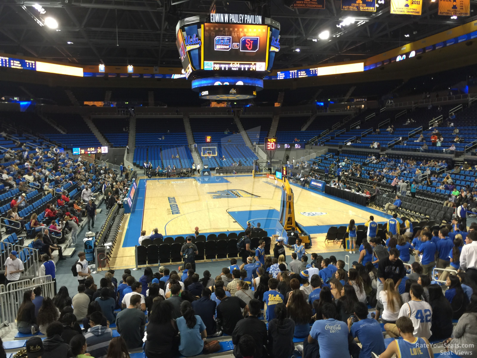section 122, row 3 seat view  - pauley pavilion