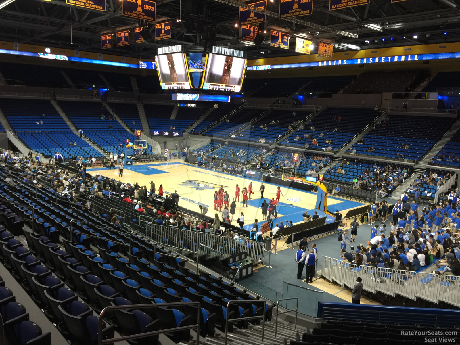 section 124, row 13 seat view  - pauley pavilion
