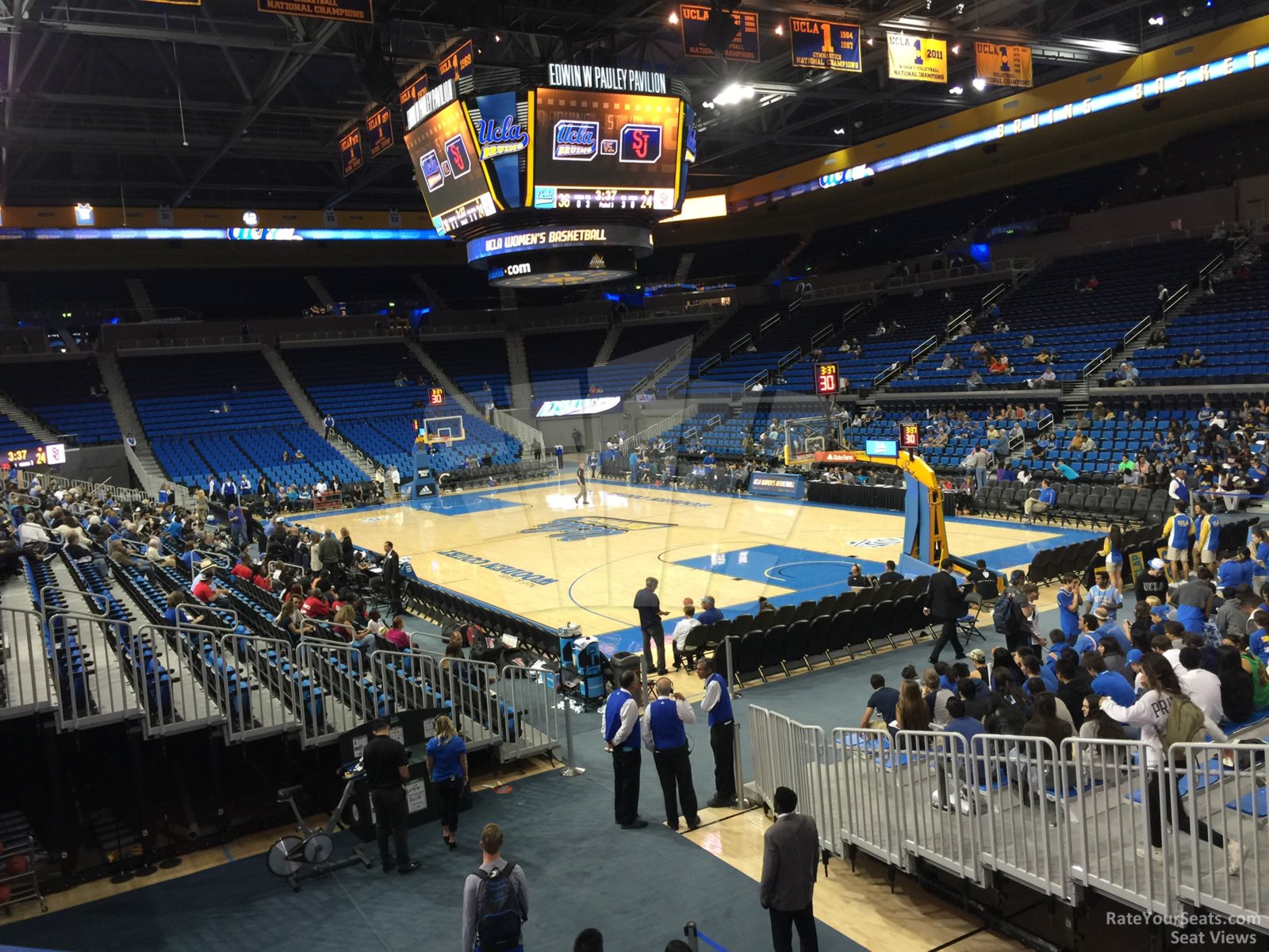 section 124, row 3 seat view  - pauley pavilion