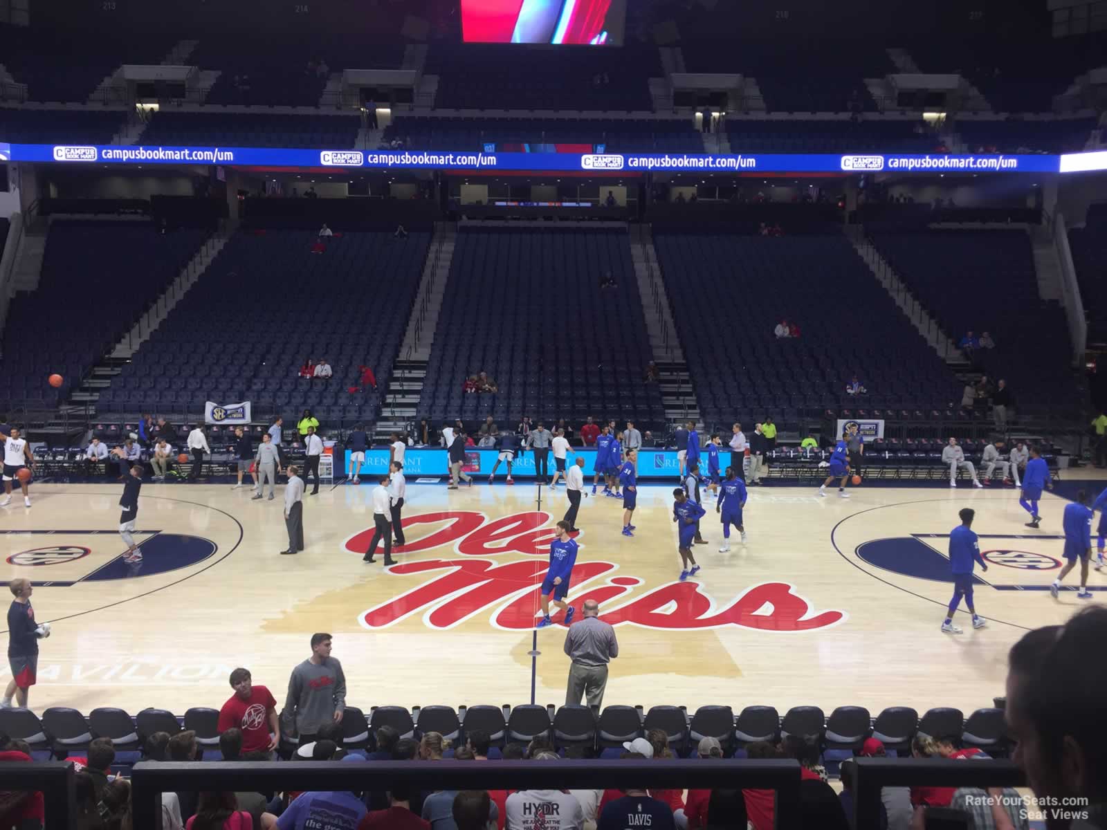 section 103, row 2 seat view  - pavilion at ole miss