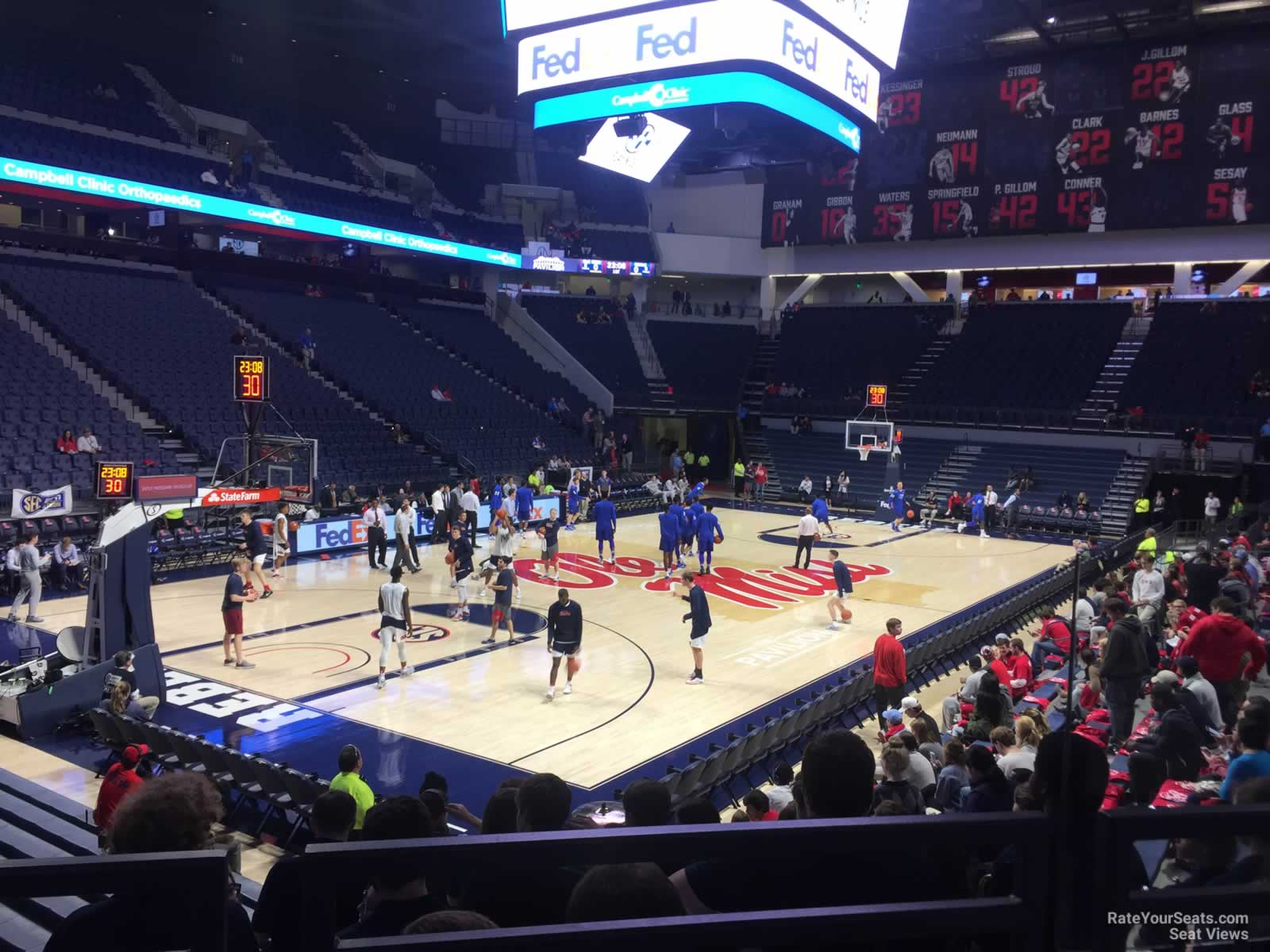 section 105, row 2 seat view  - pavilion at ole miss