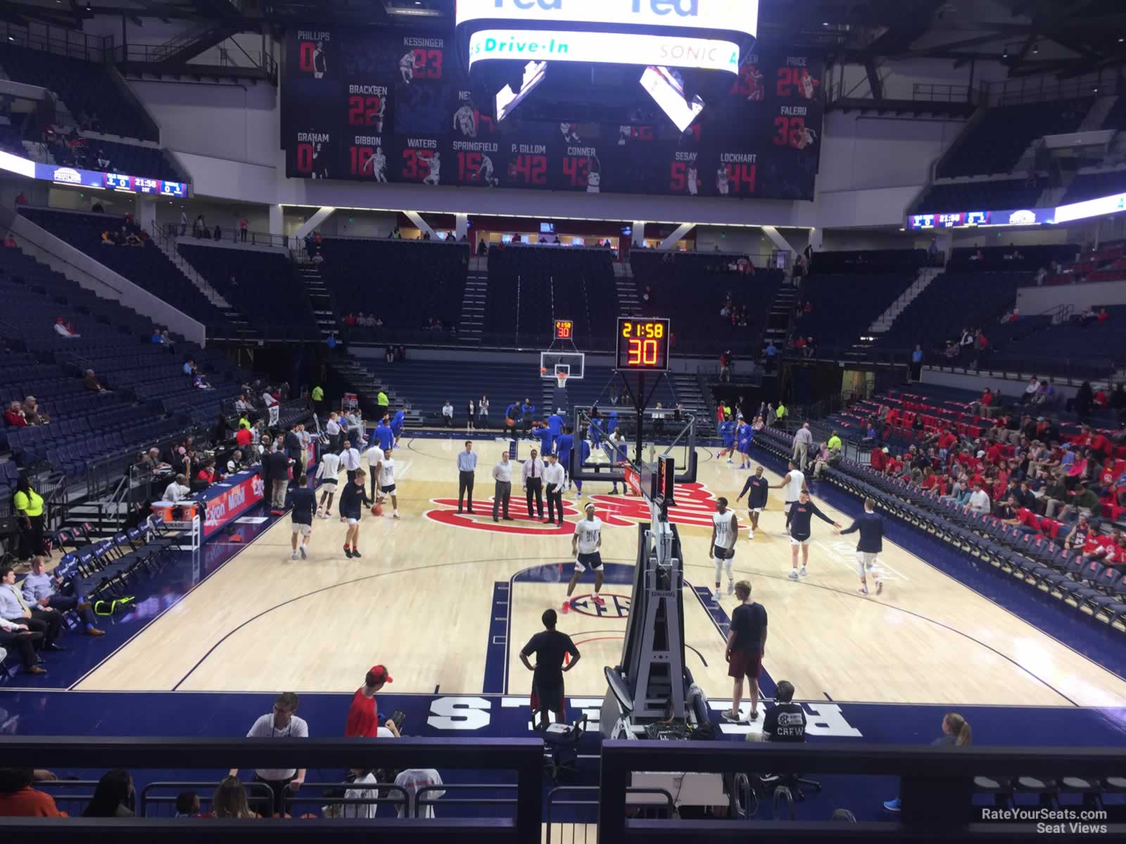 section 107, row 2 seat view  - pavilion at ole miss