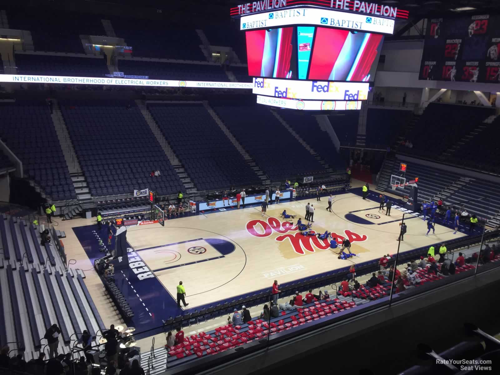 section 206, row 3 seat view  - pavilion at ole miss