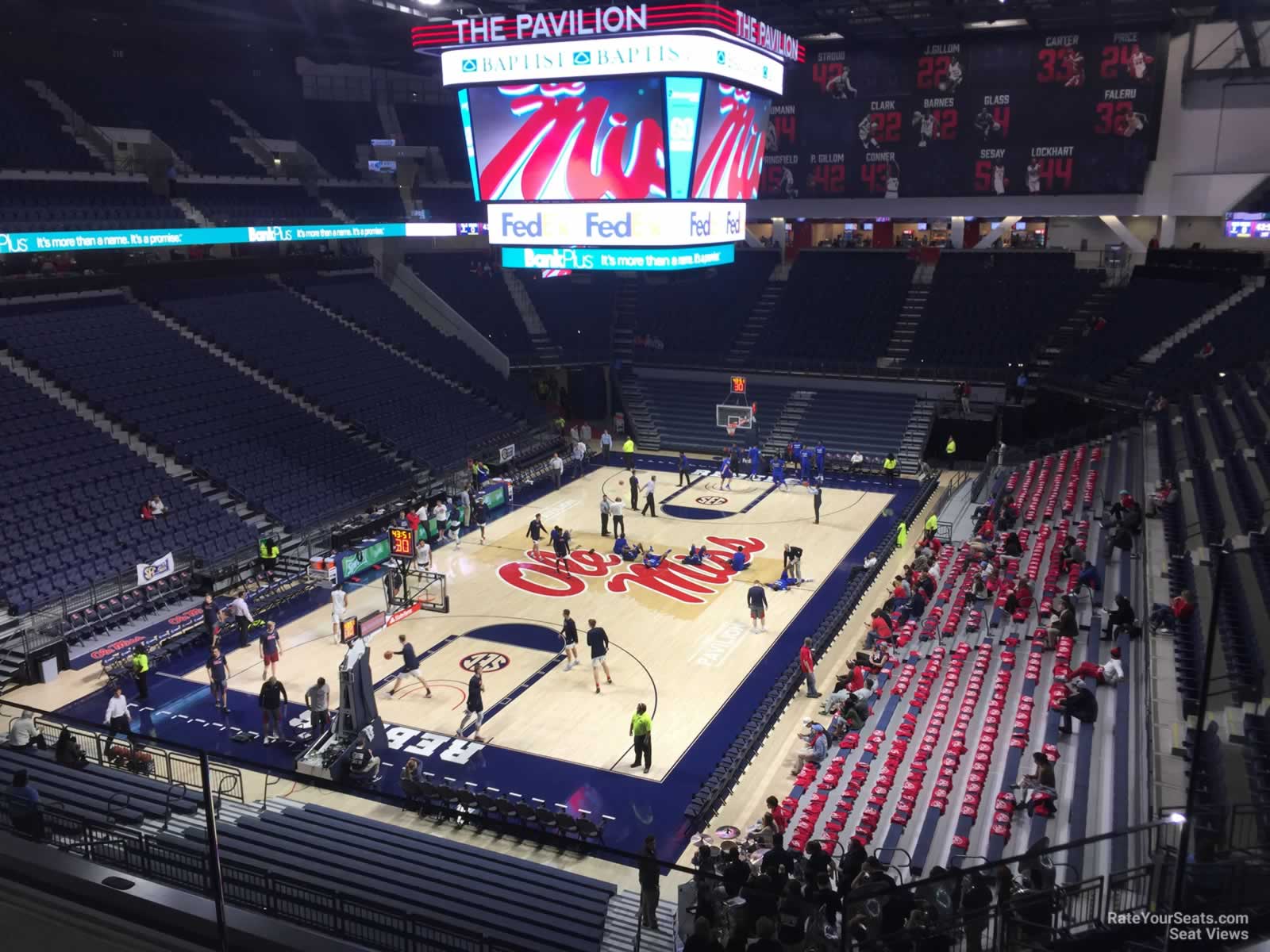 section 208, row 3 seat view  - pavilion at ole miss