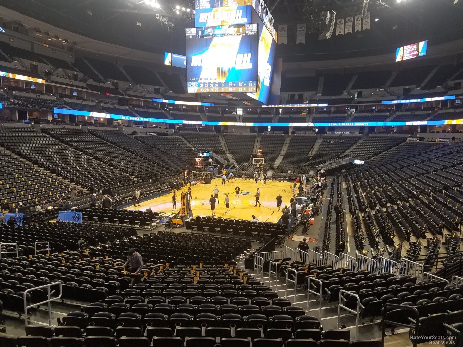 section 110, row 19 seat view  for basketball - ball arena