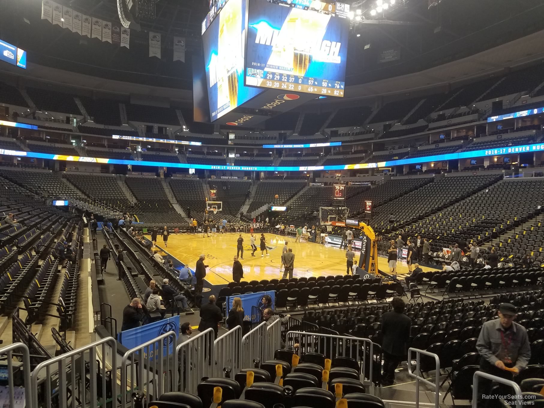pepsi center section 118 denver nuggets rateyourseats com pepsi center seating chart nuggets