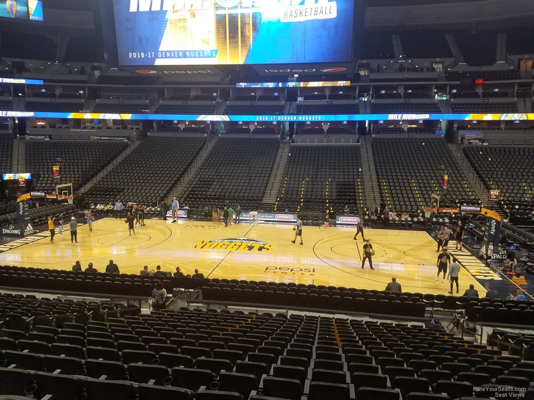 section 124, row 19 seat view  for basketball - ball arena