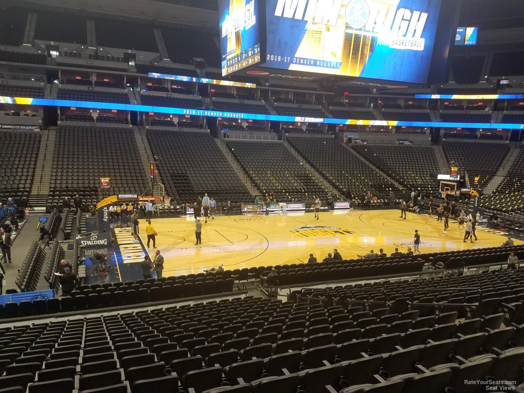 section 128, row 19 seat view  for basketball - ball arena
