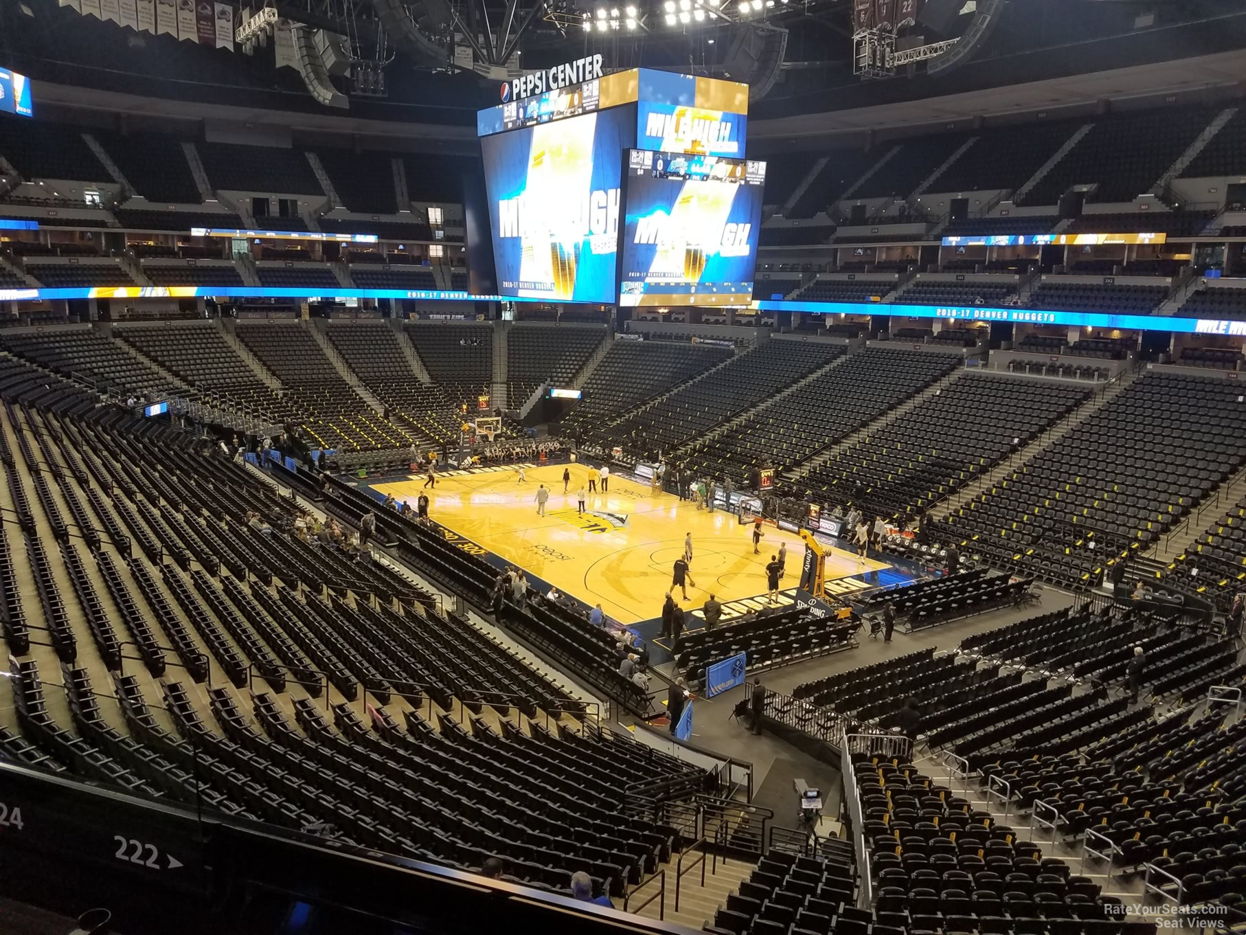 section 222, row 4 seat view  for basketball - ball arena