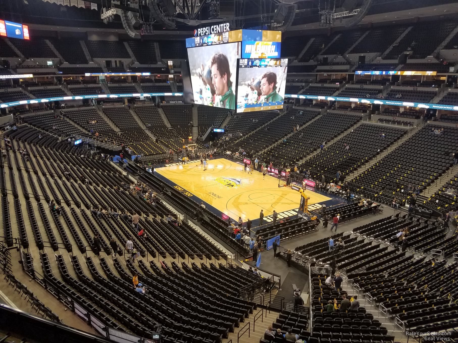 section 327, row 1 seat view  for basketball - ball arena