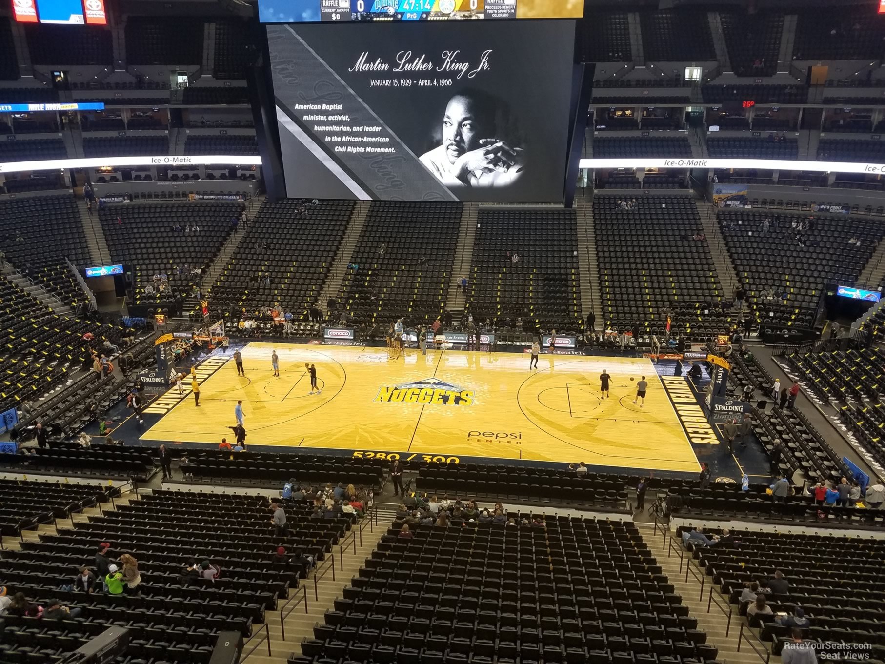 Pepsi Center Basketball Section 341 Row 1 on 1 16 2017k