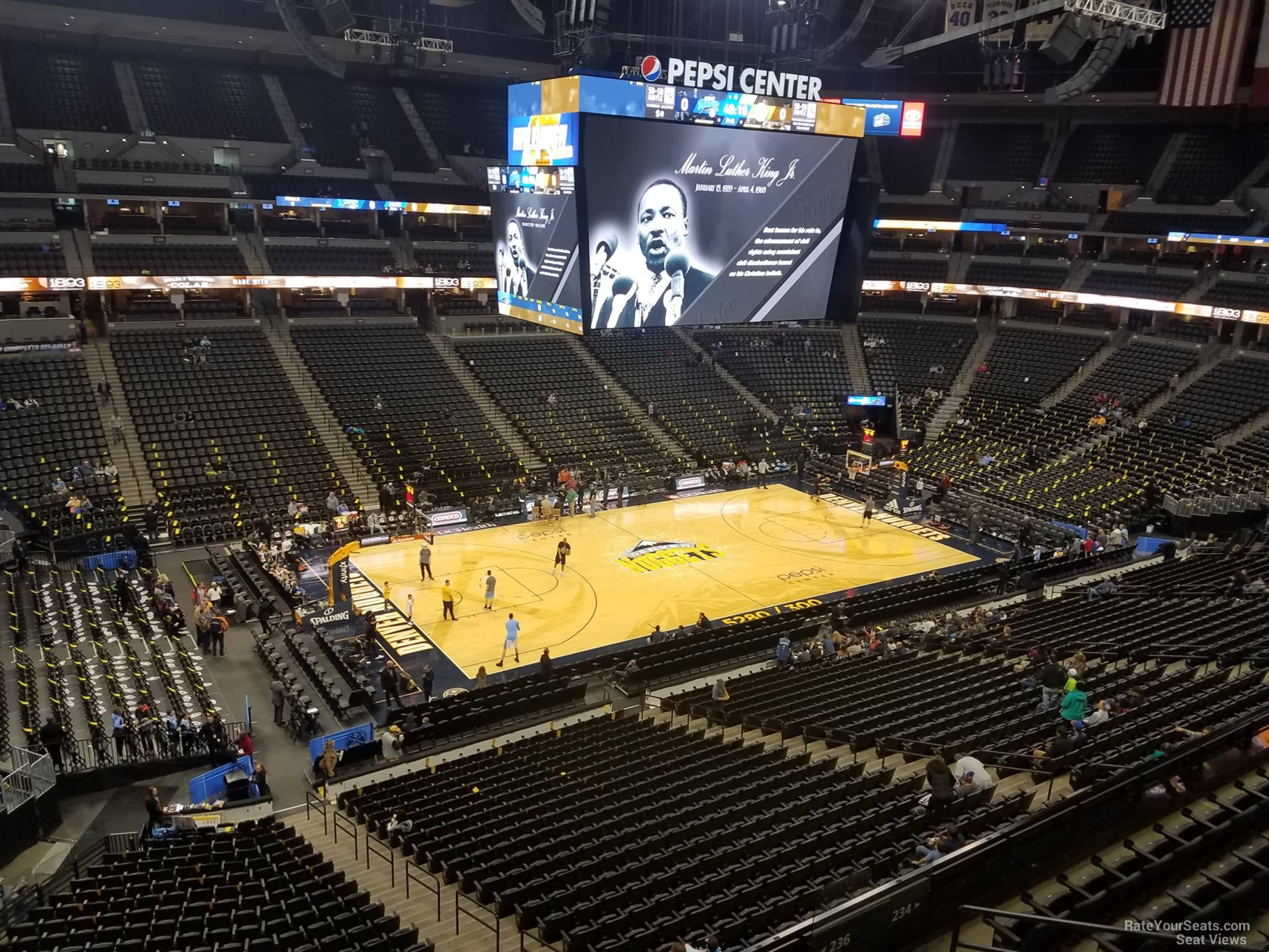 section 349, row 1 seat view  for basketball - ball arena