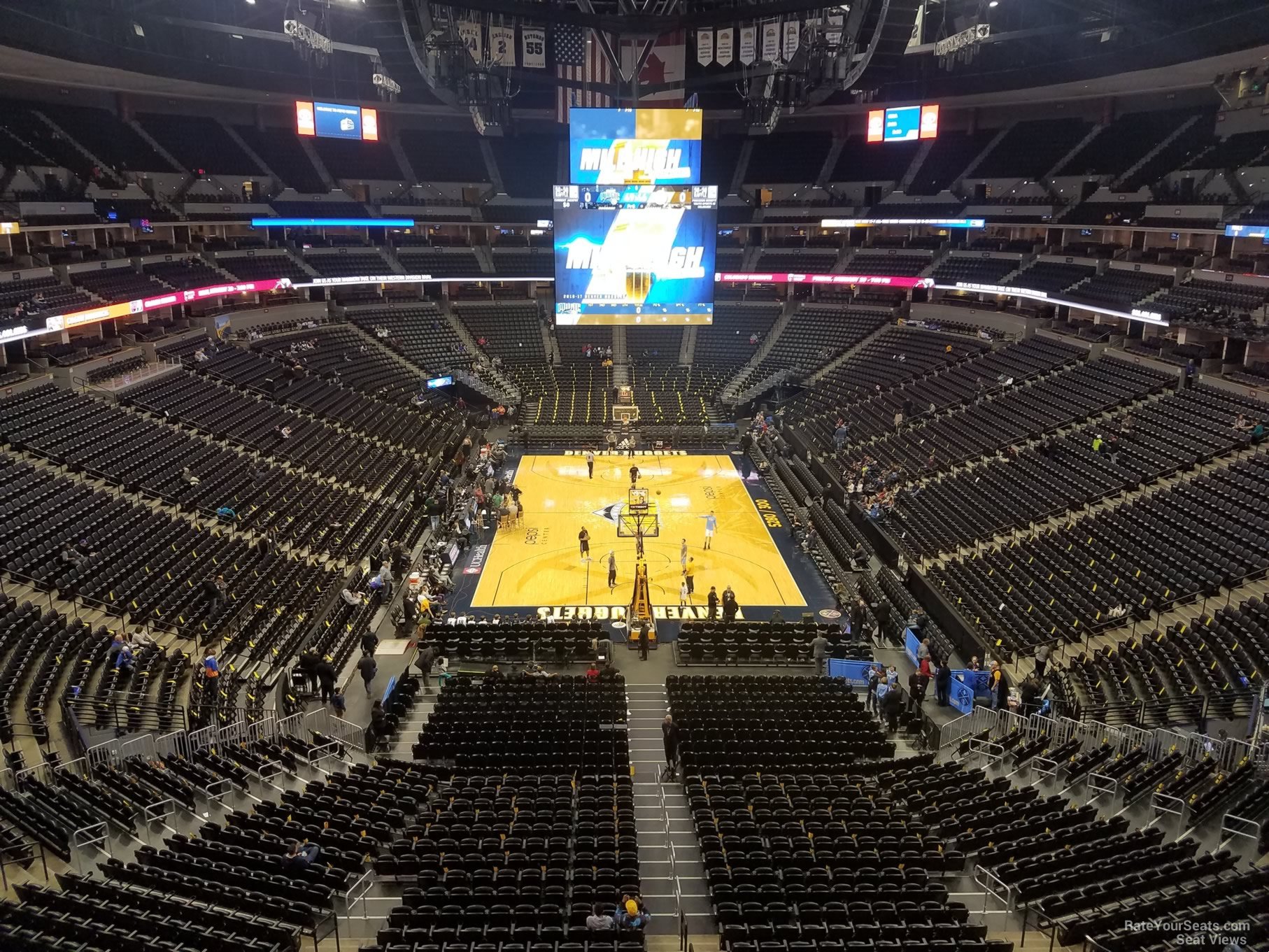 section 361, row 1 seat view  for basketball - ball arena