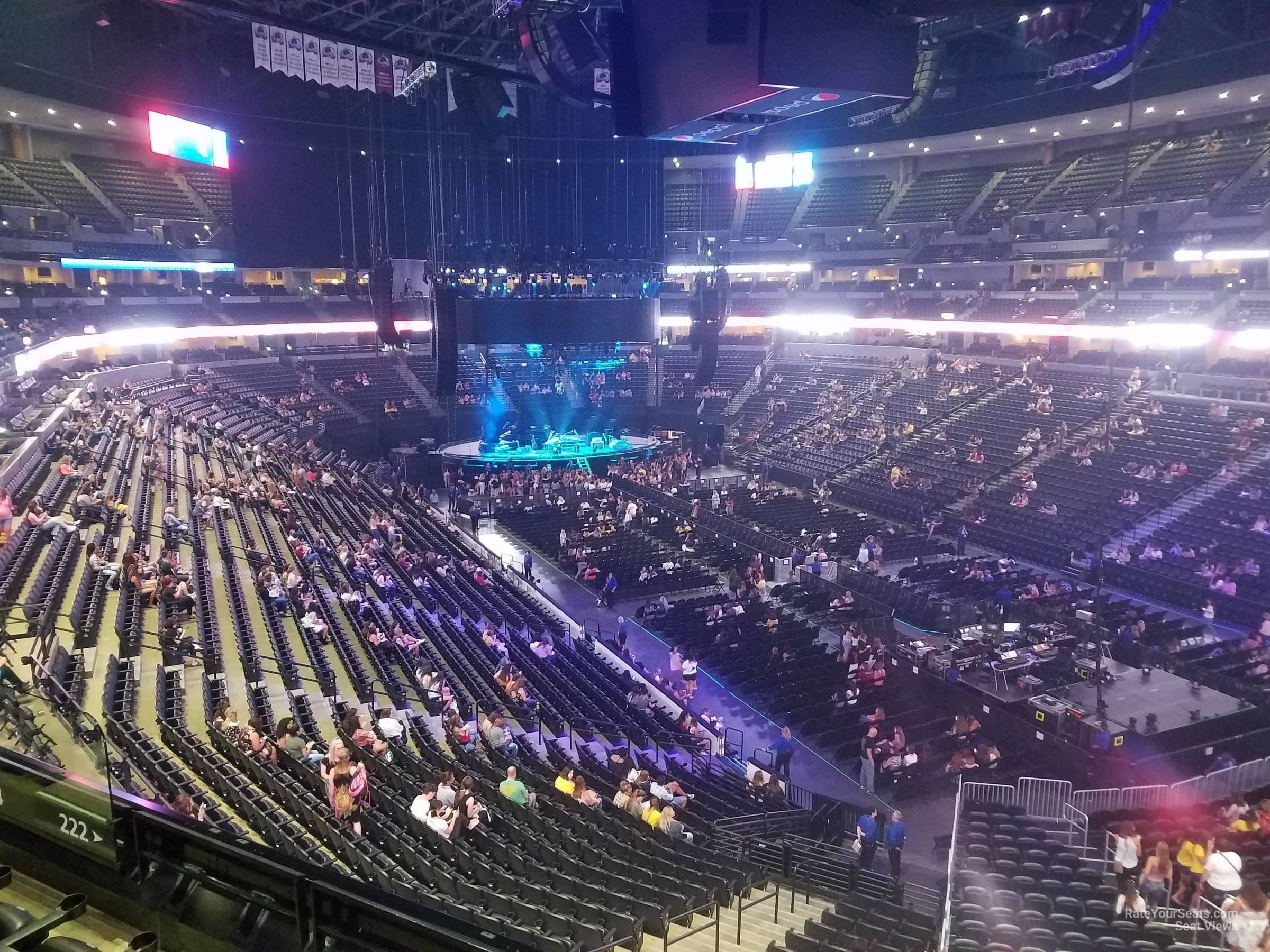 section 222, row 4 seat view  for concert - ball arena