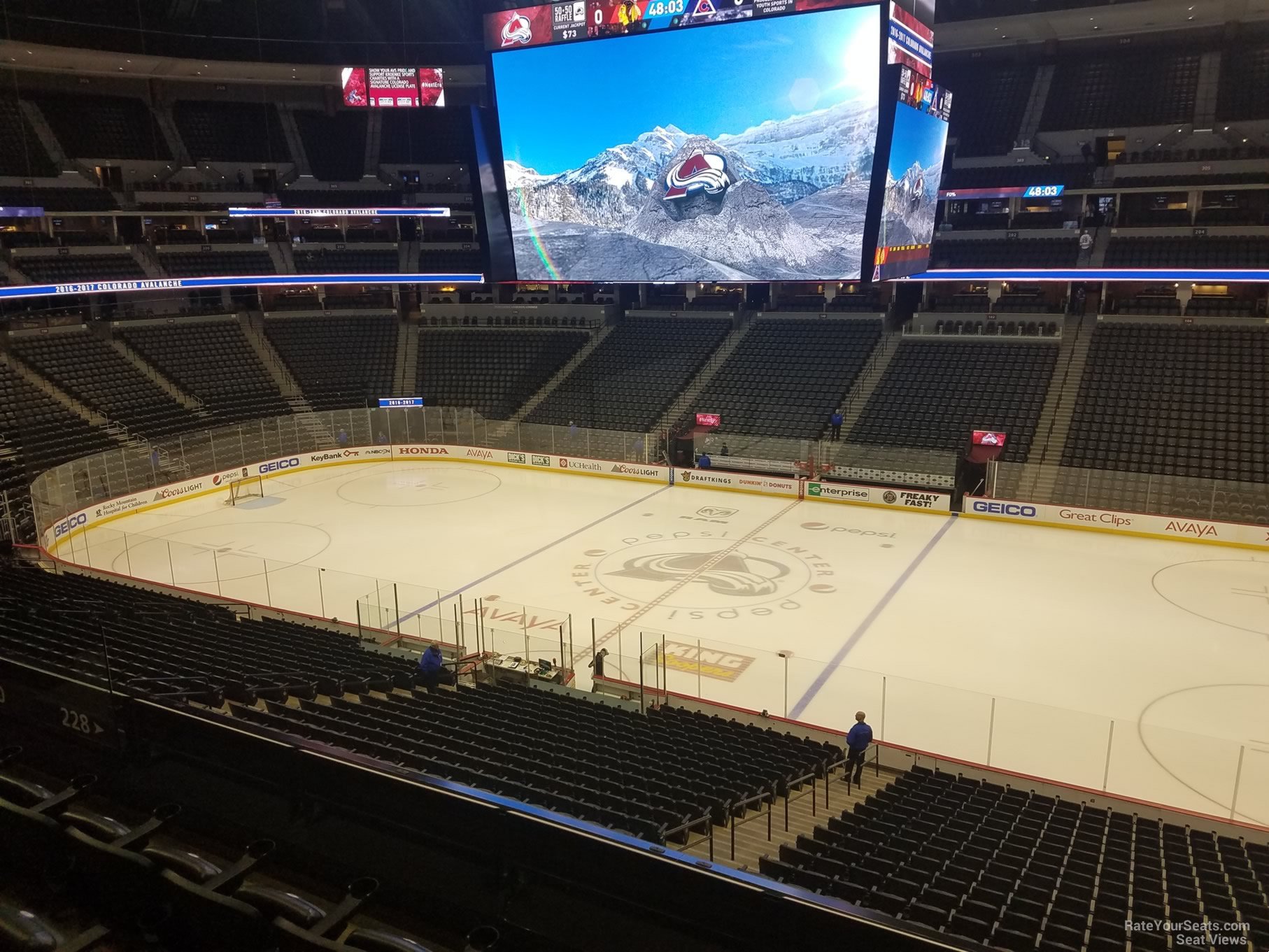 section 228, row 4 seat view  for hockey - ball arena