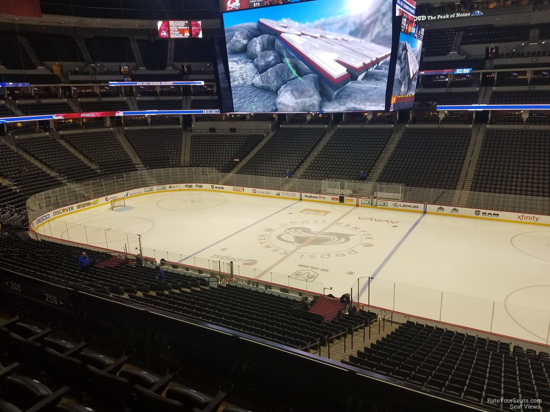 section 258, row 4 seat view  for hockey - ball arena