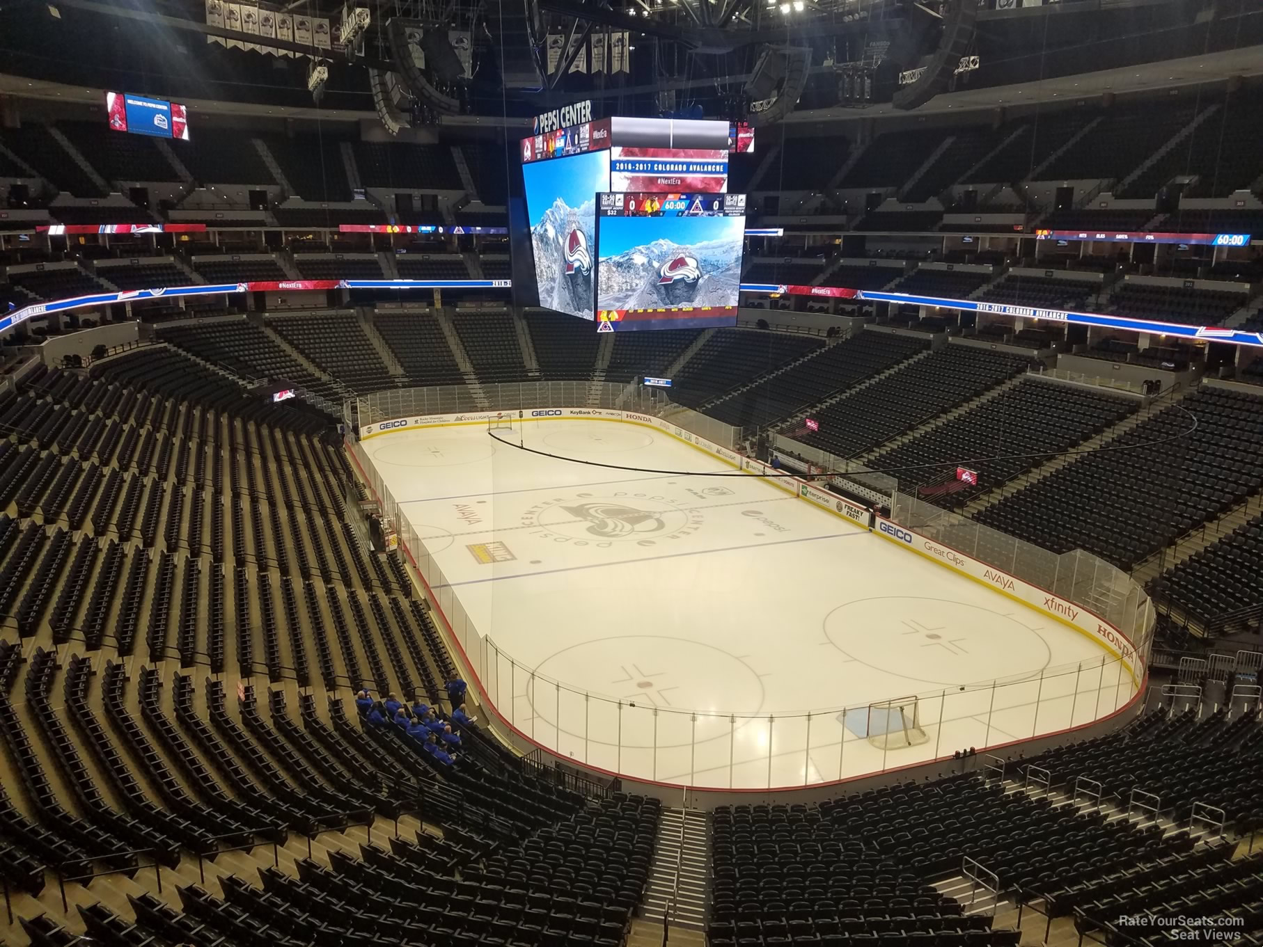 section 327, row 1 seat view  for hockey - ball arena