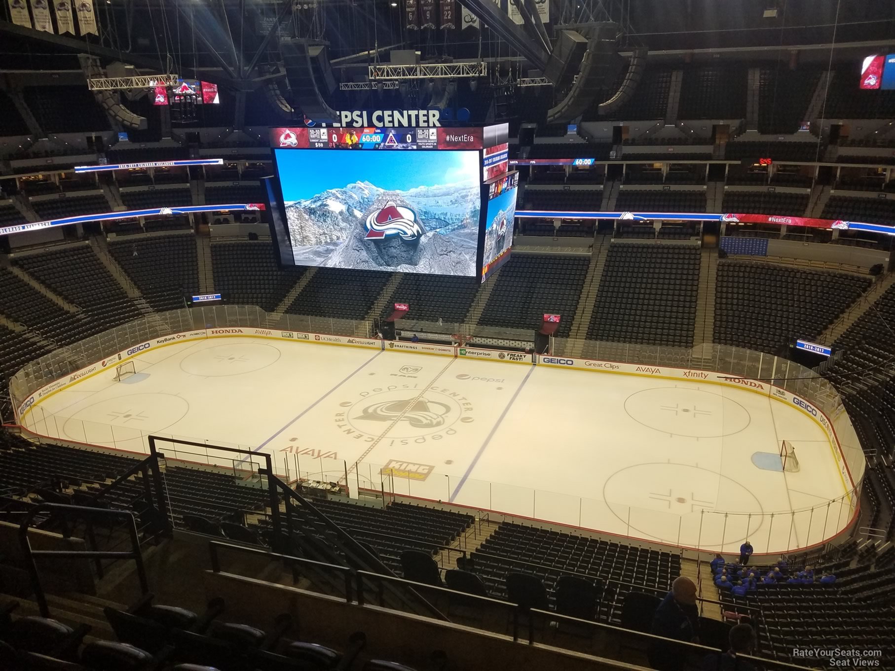 section 338, row 10 seat view  for hockey - ball arena