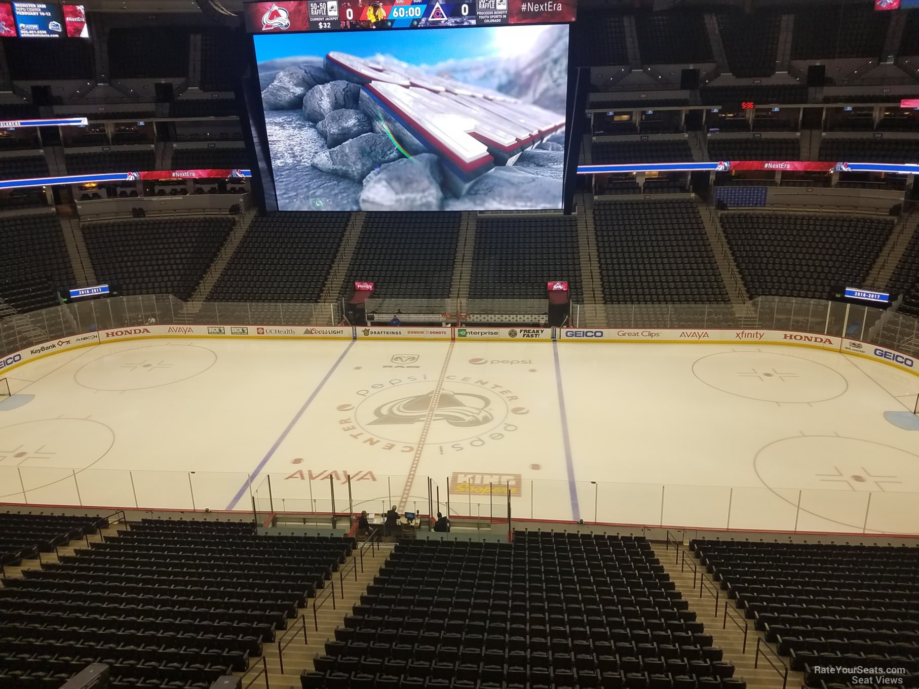 section 341, row 1 seat view  for hockey - ball arena