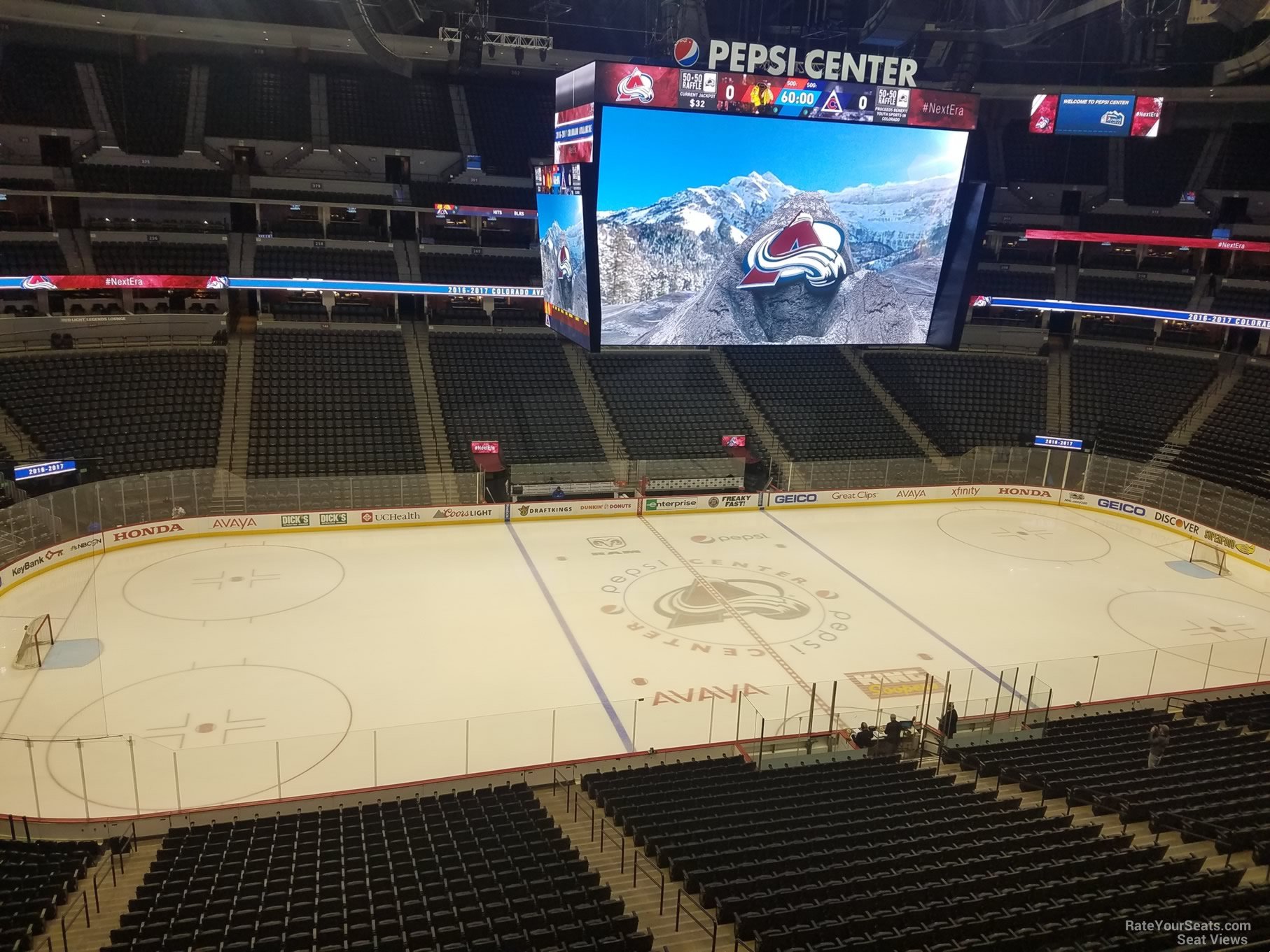 section 345, row 1 seat view  for hockey - ball arena