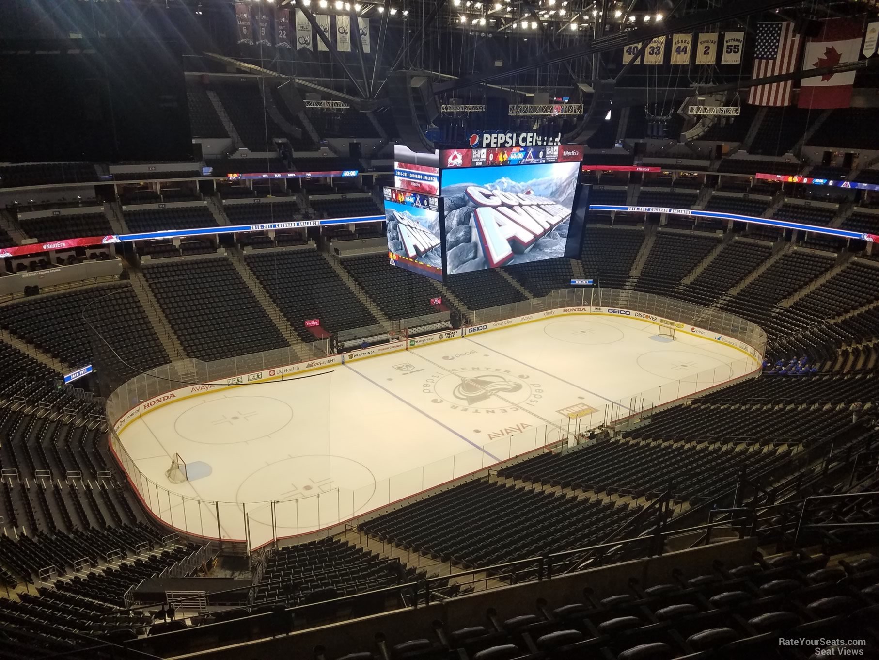 section 350, row 12 seat view  for hockey - ball arena