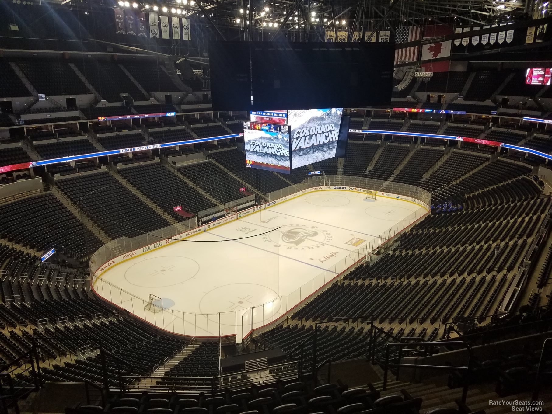 section 354, row 12 seat view  for hockey - ball arena