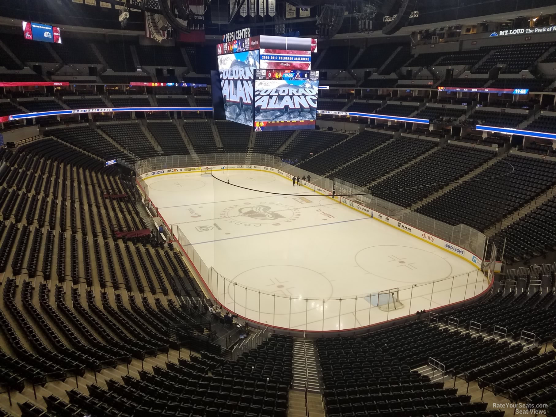 section 367, row 1 seat view  for hockey - ball arena