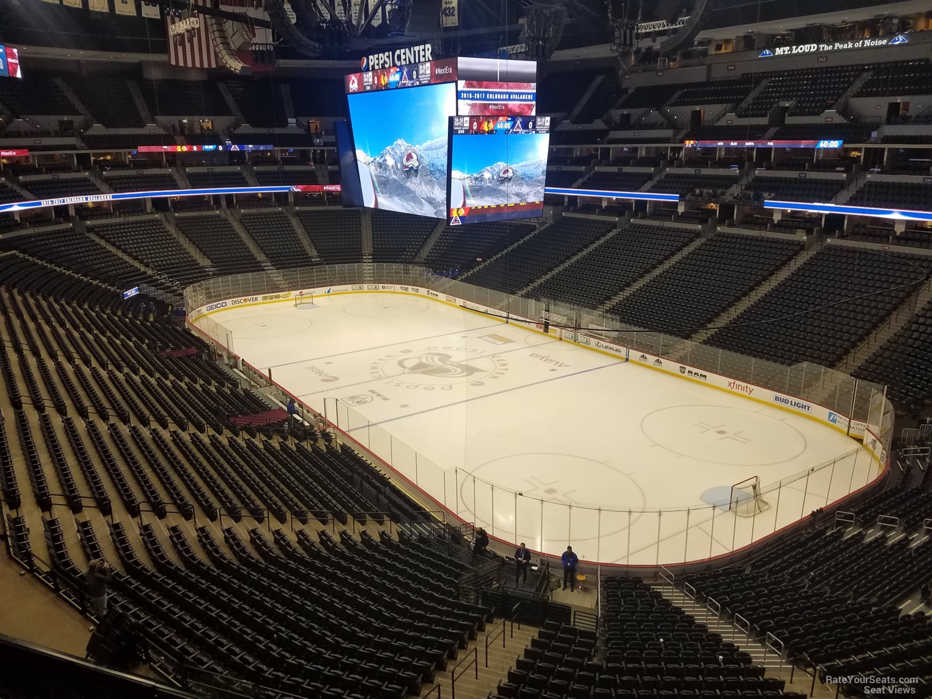 section 373, row 1 seat view  for hockey - ball arena