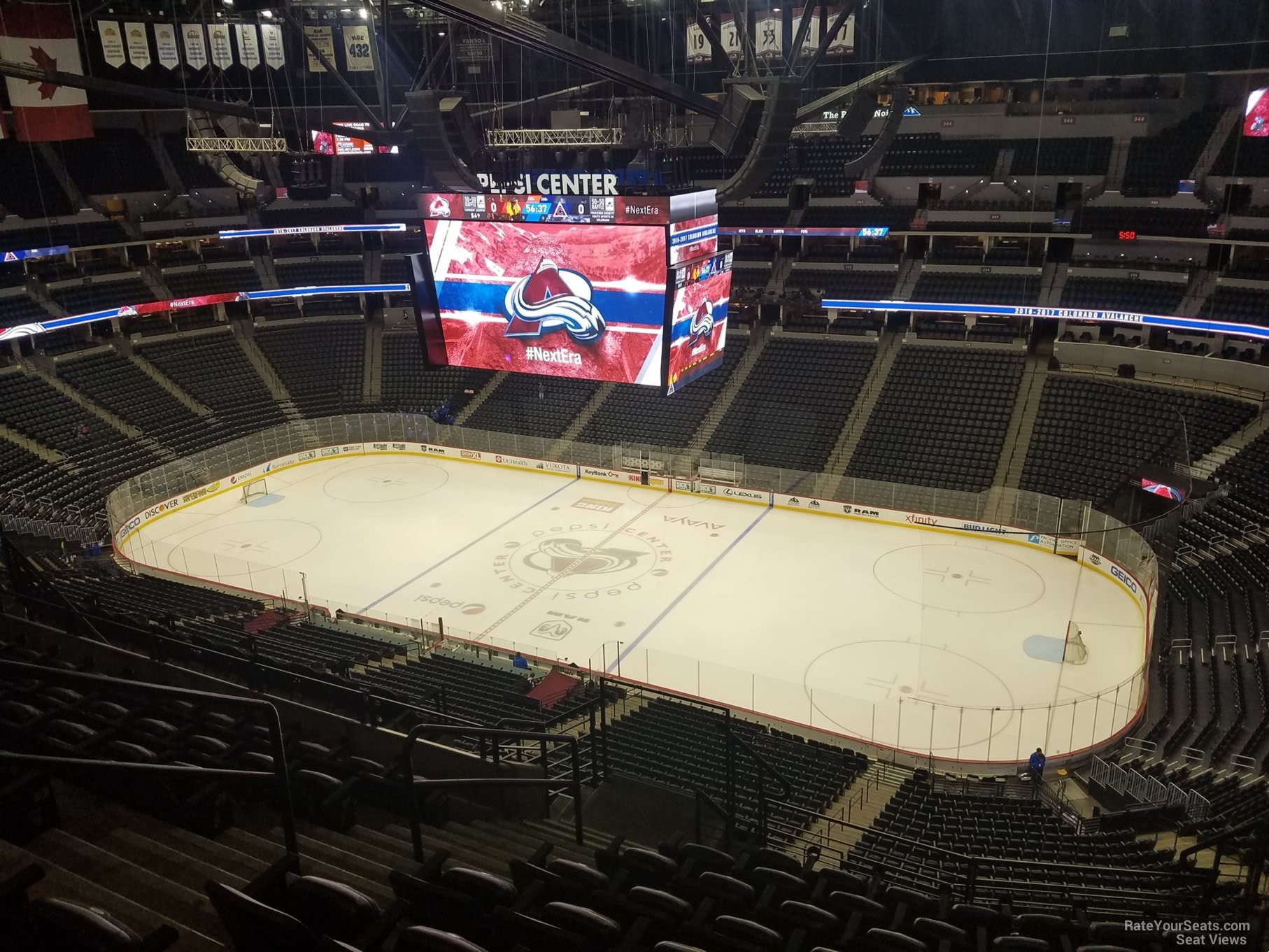 section 376, row 12 seat view  for hockey - ball arena