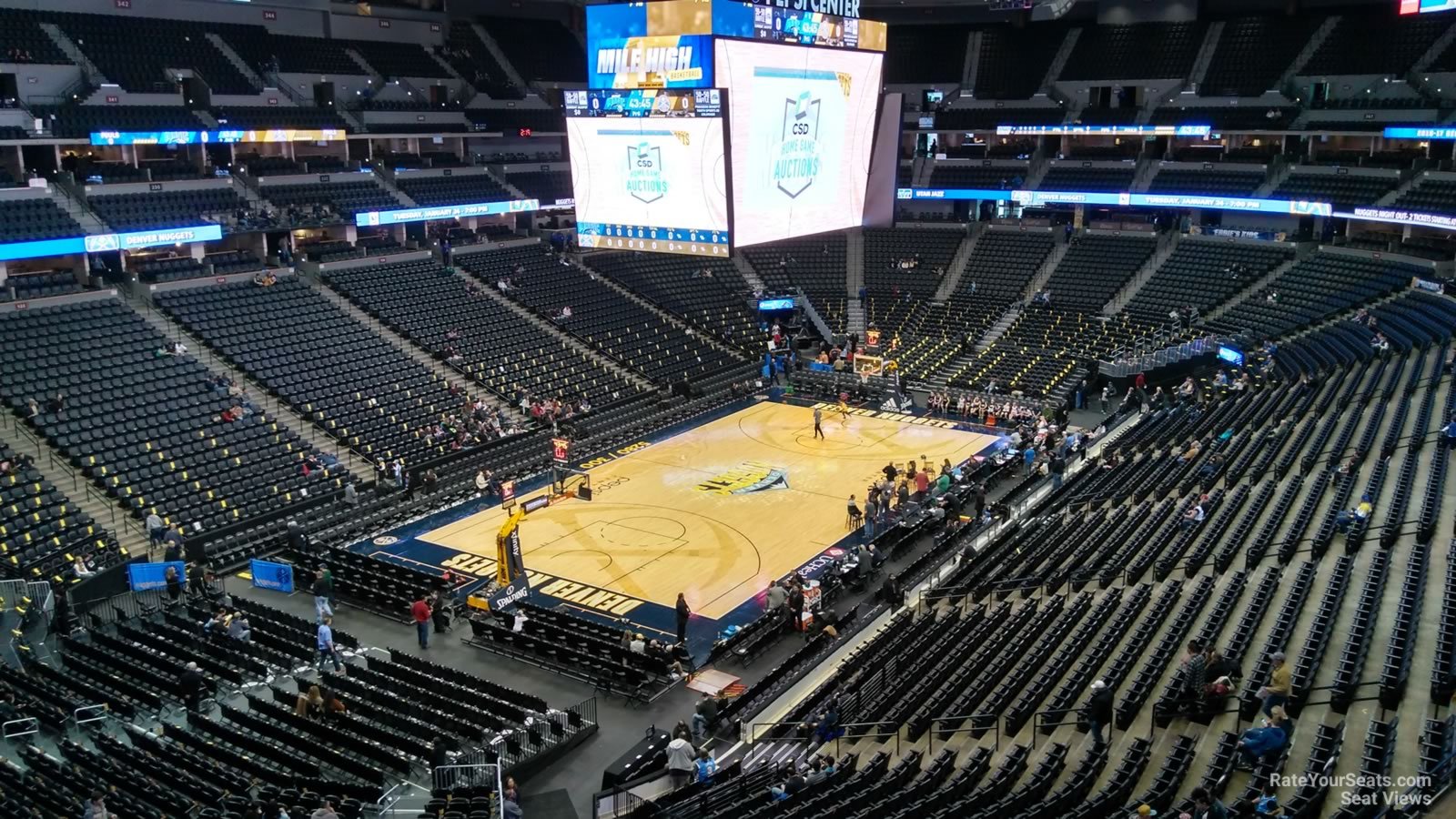 section 313, row 1 seat view  for basketball - ball arena