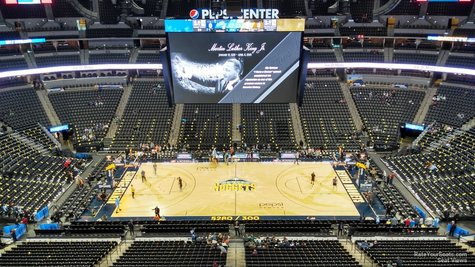 pepsi center section 342 denver nuggets rateyourseats com denver nuggets seating charts