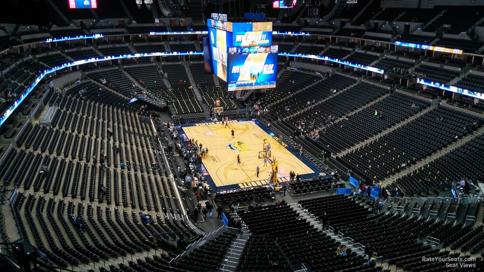 section 366, row 11 seat view  for basketball - ball arena