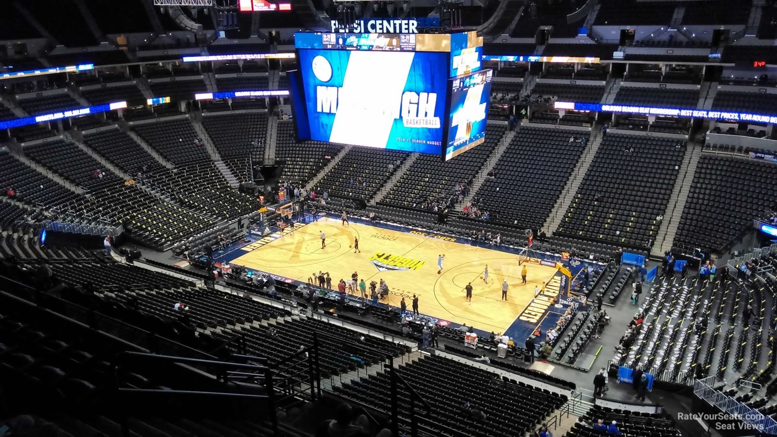 section 376, row 11 seat view  for basketball - ball arena