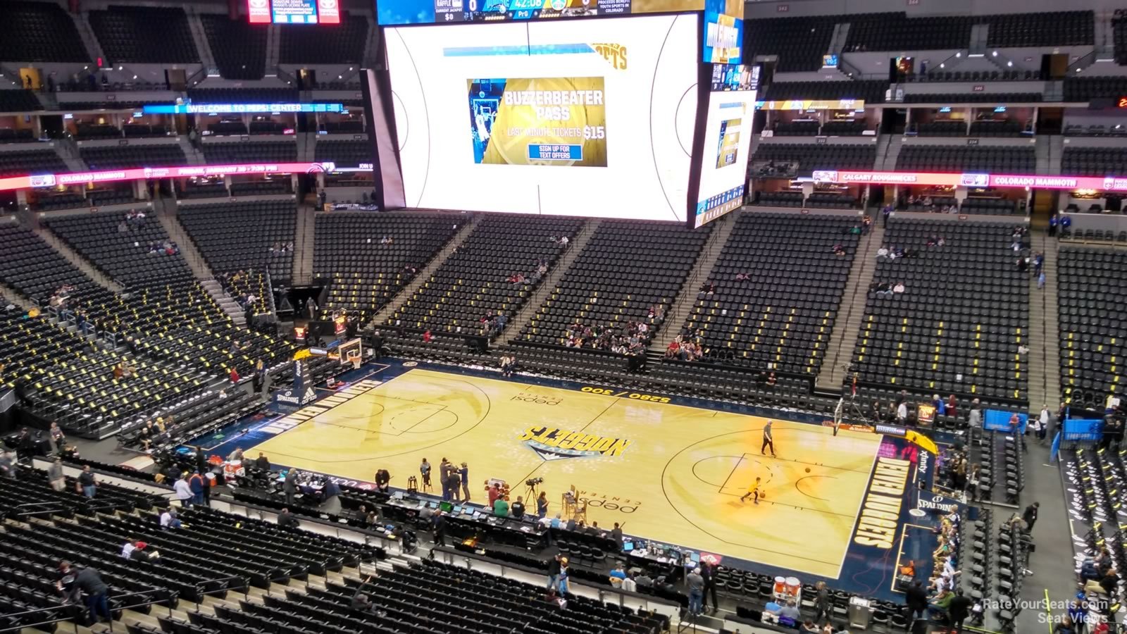 section 379, row 1 seat view  for basketball - ball arena