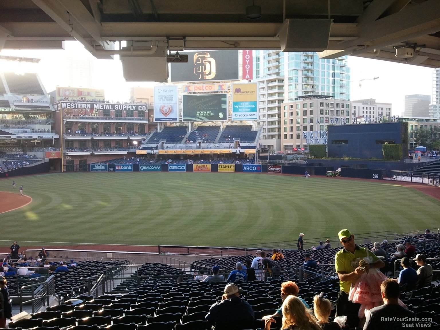 Petco Park Section 119 Row 43_2 on 8 29 2014k
