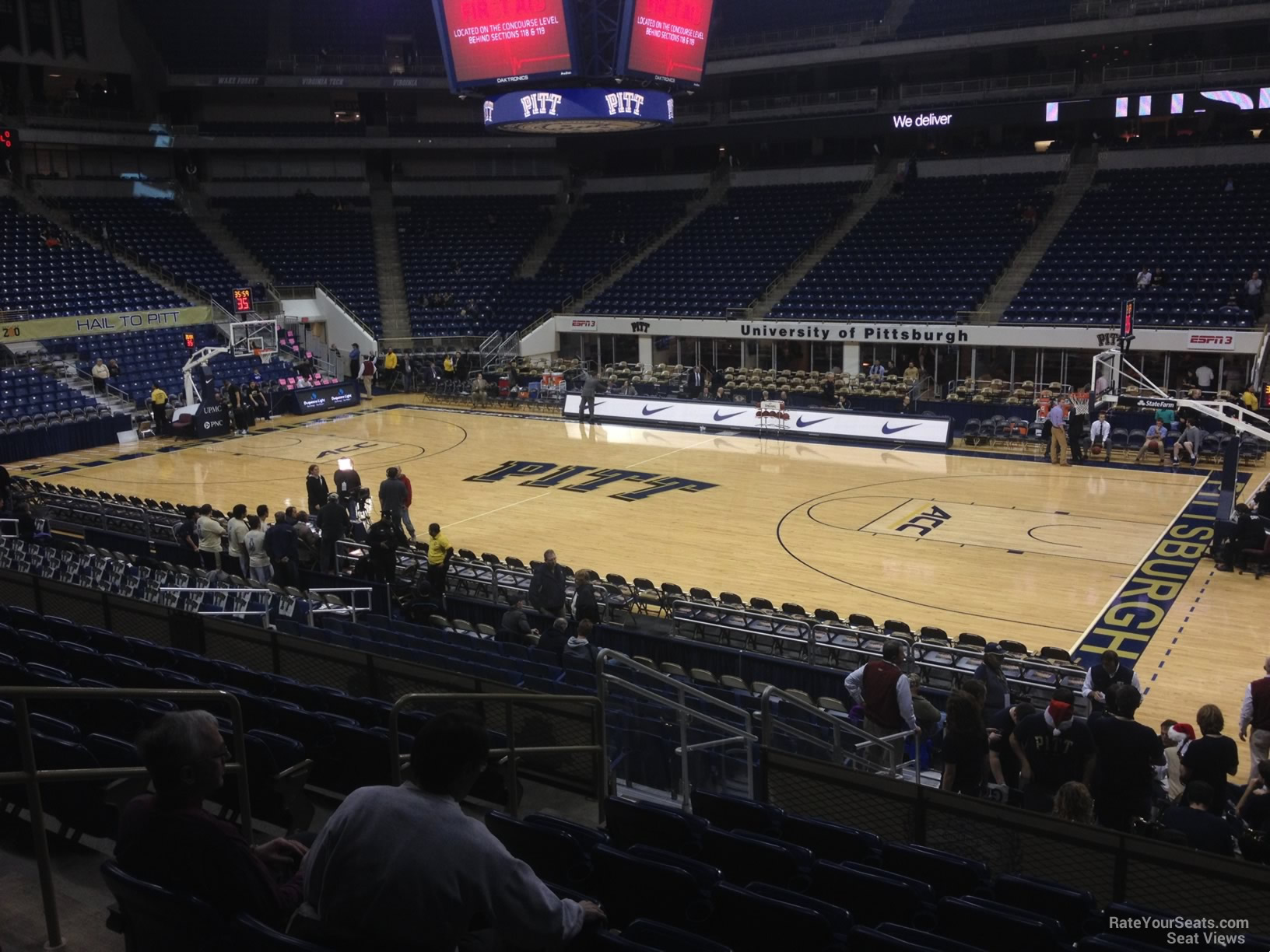 section 106, row n seat view  for basketball - petersen events center