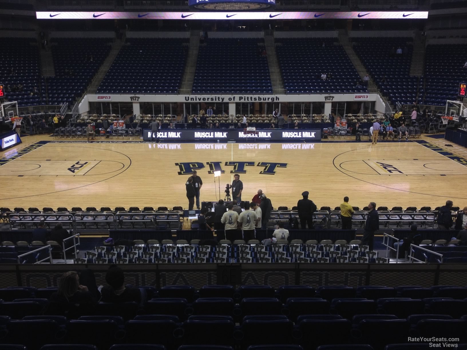 section 108, row n seat view  for basketball - petersen events center