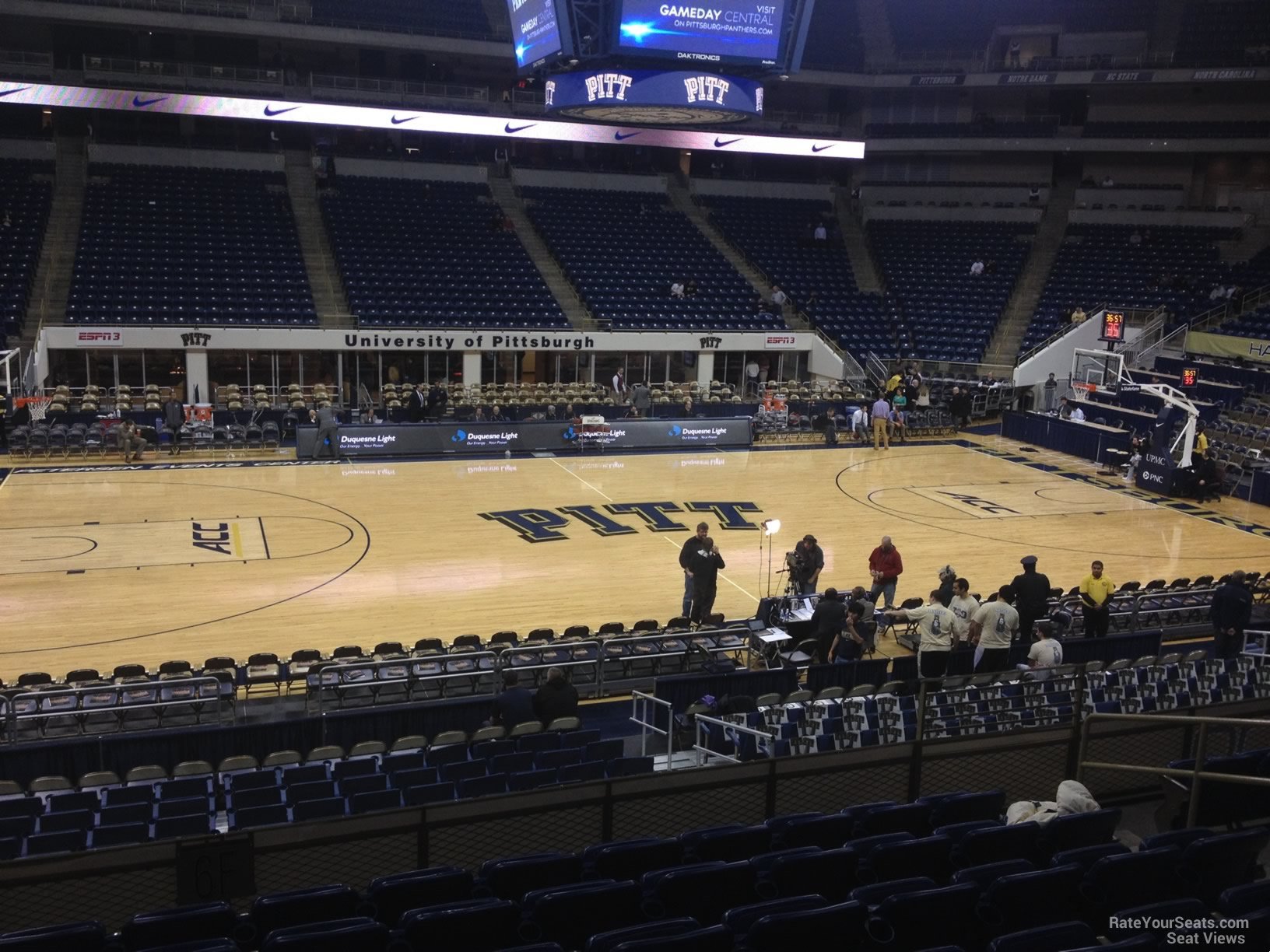 section 109, row n seat view  for basketball - petersen events center