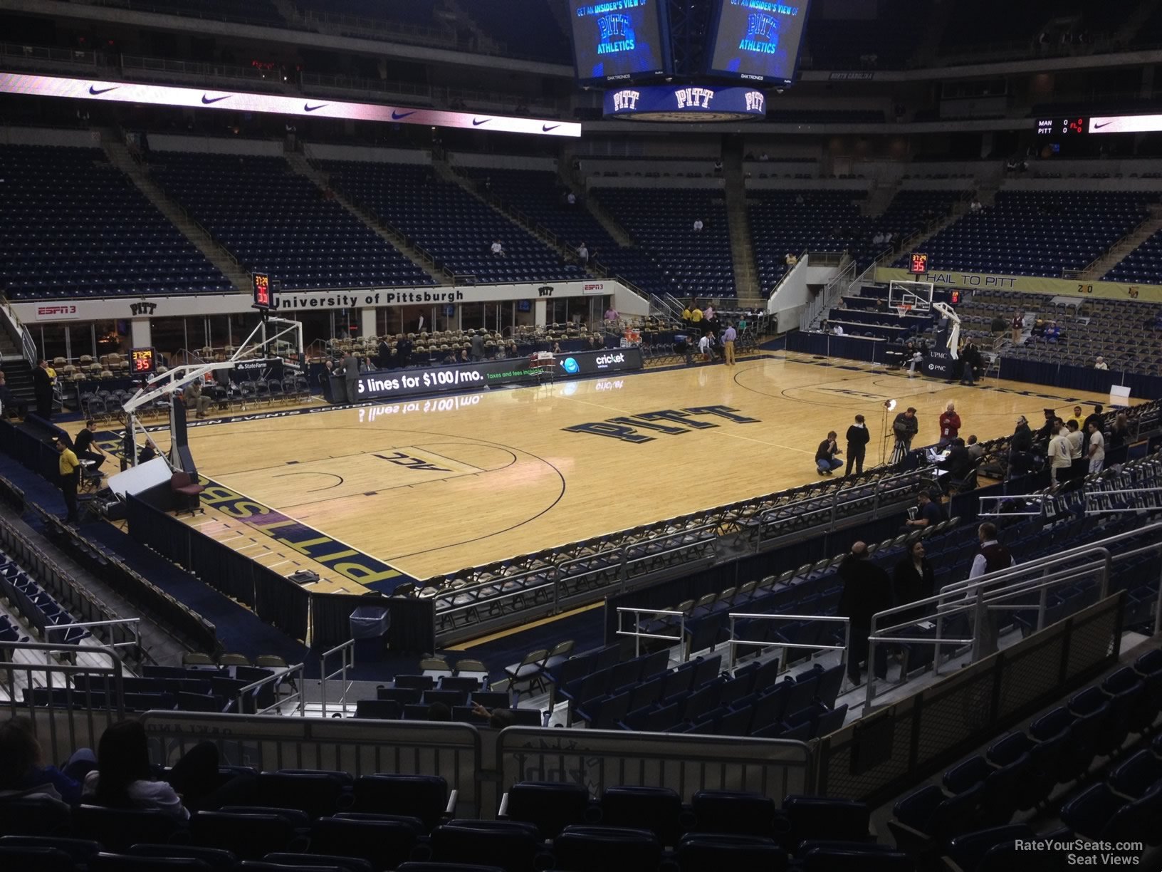 section 111, row n seat view  - petersen events center