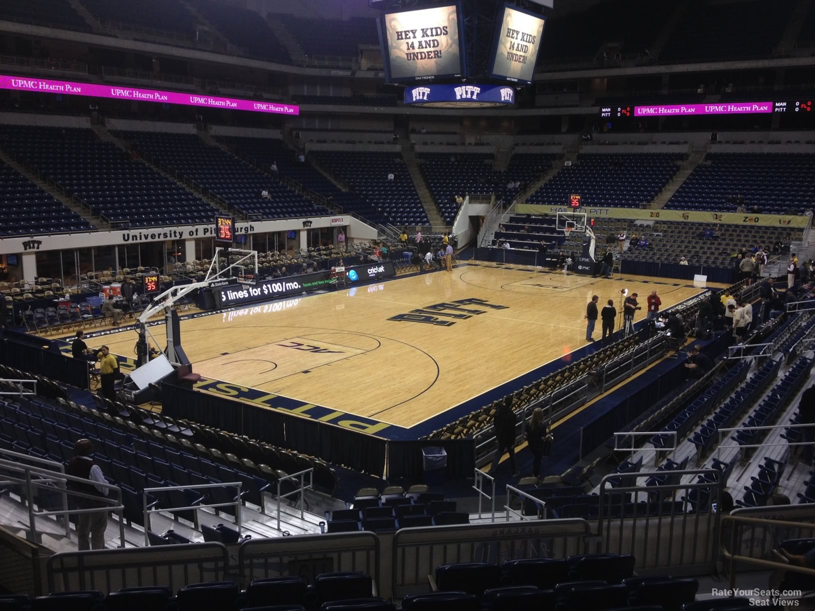 section 112, row n seat view  - petersen events center