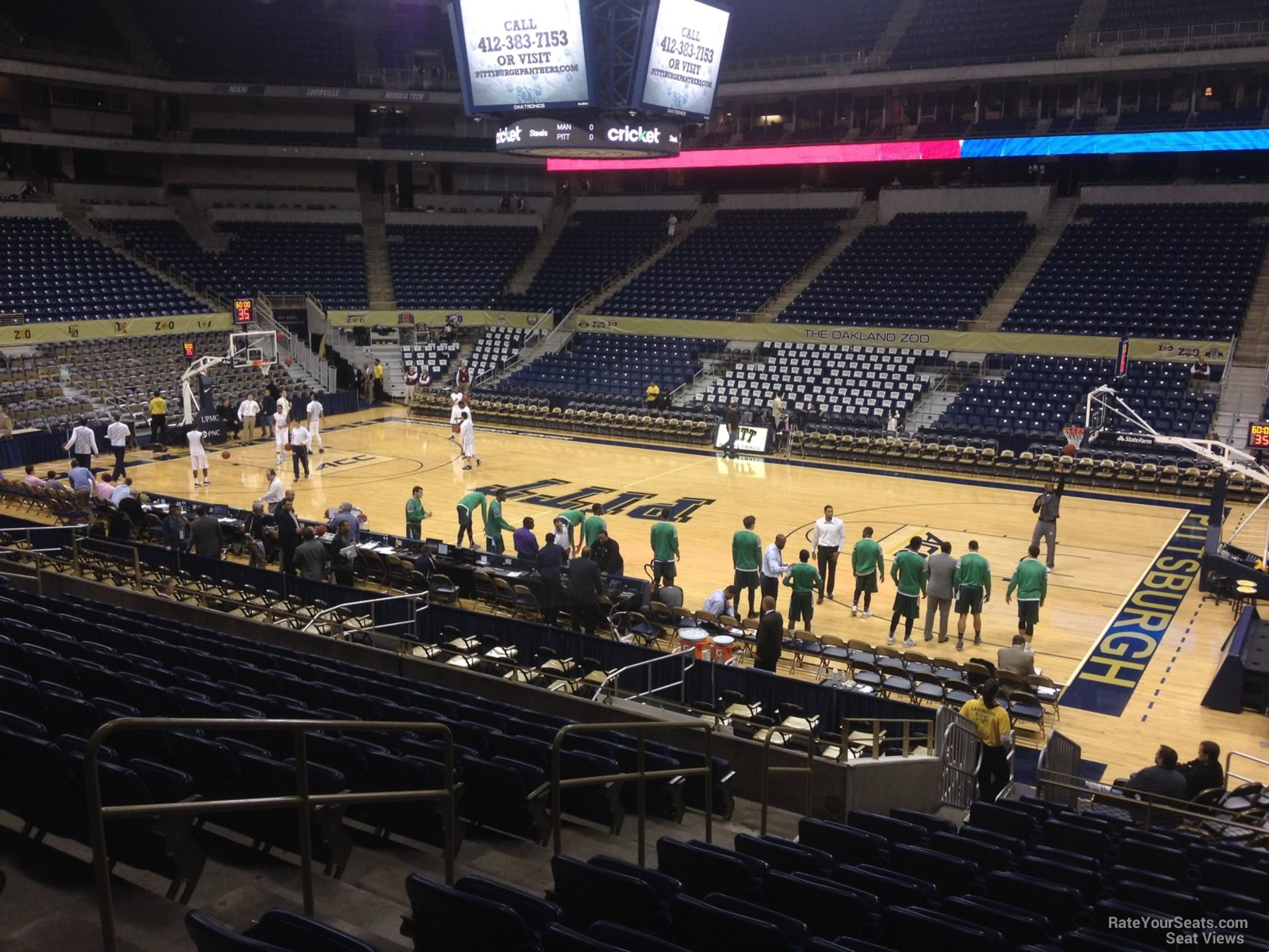 section 119, row p seat view  for basketball - petersen events center