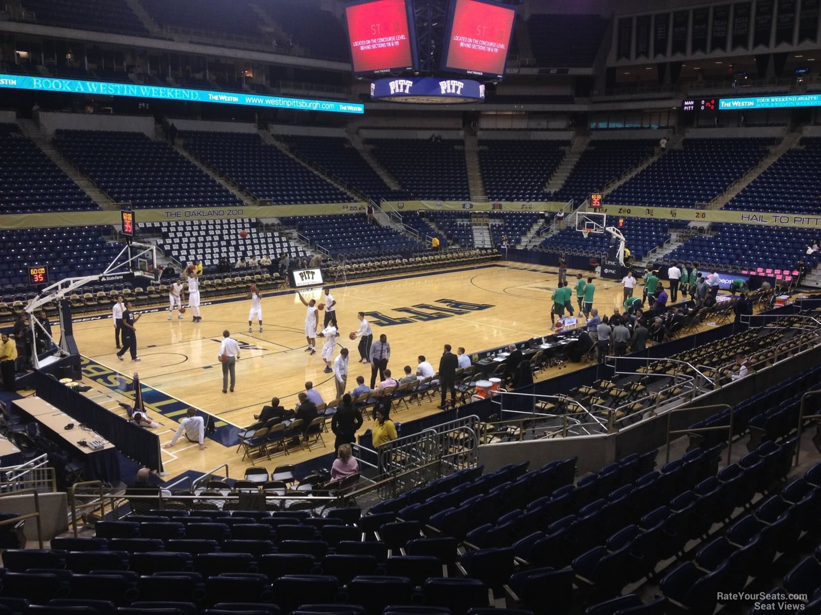 section 124, row n seat view  for basketball - petersen events center